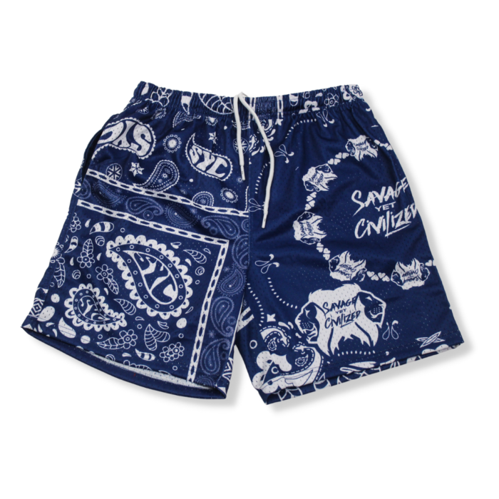 *NEW* SYC Paisleys Mesh Shorts Royal Blue